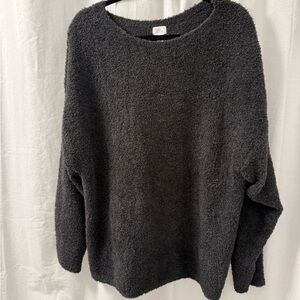 stars above grey Plush Scoopneck Sweater